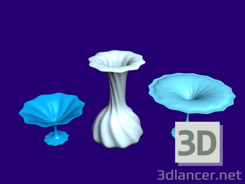 3d model Hexagon Vases - preview