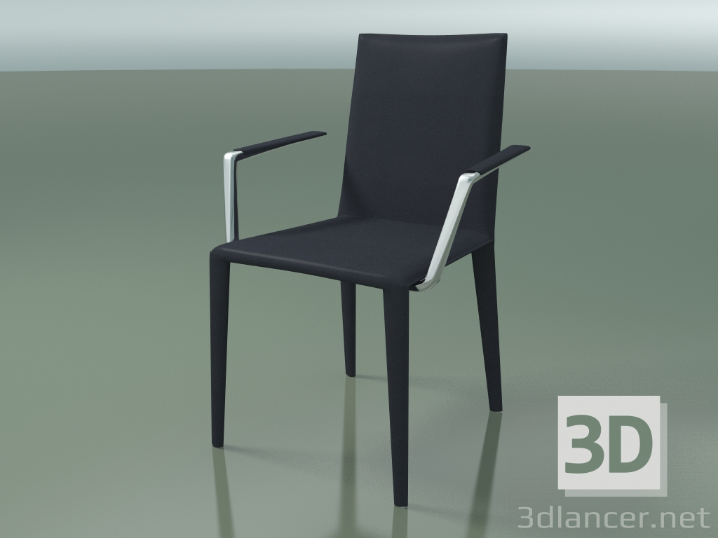 3d model Silla 1702BR (H 85-86 cm, cuero duro, con reposabrazos, interior de cuero completo) - vista previa