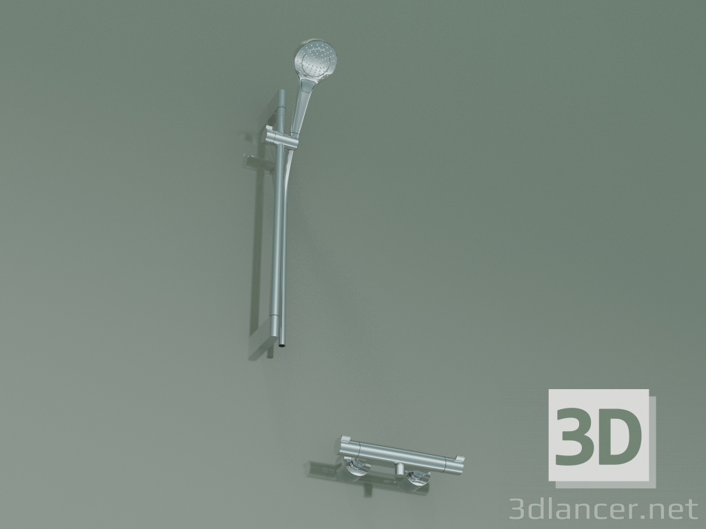 3d model Set de ducha L = 650 mm con termostato (27013400) - vista previa