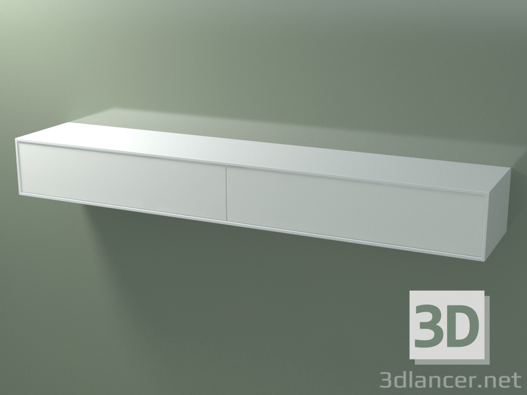 3d model Caja doble (8AUGAА02, Glacier White C01, HPL P01, L 192, P 36, H 24 cm) - vista previa