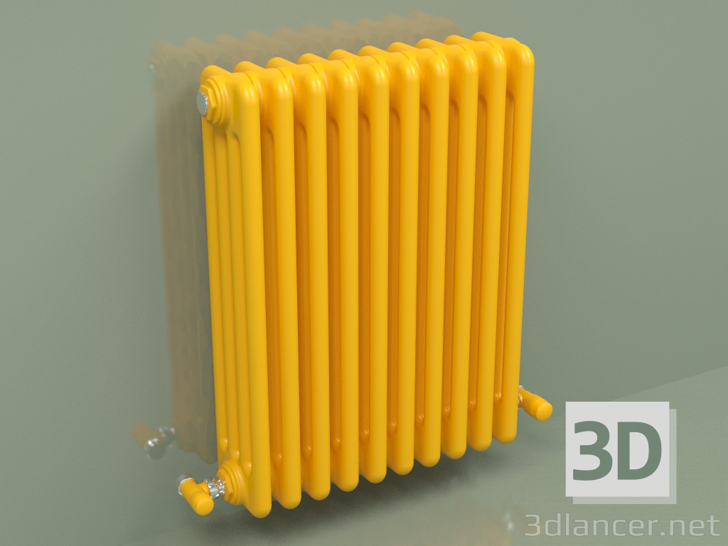 3d model Radiador TESI 4 (H 600 10EL, Amarillo melón - RAL 1028) - vista previa