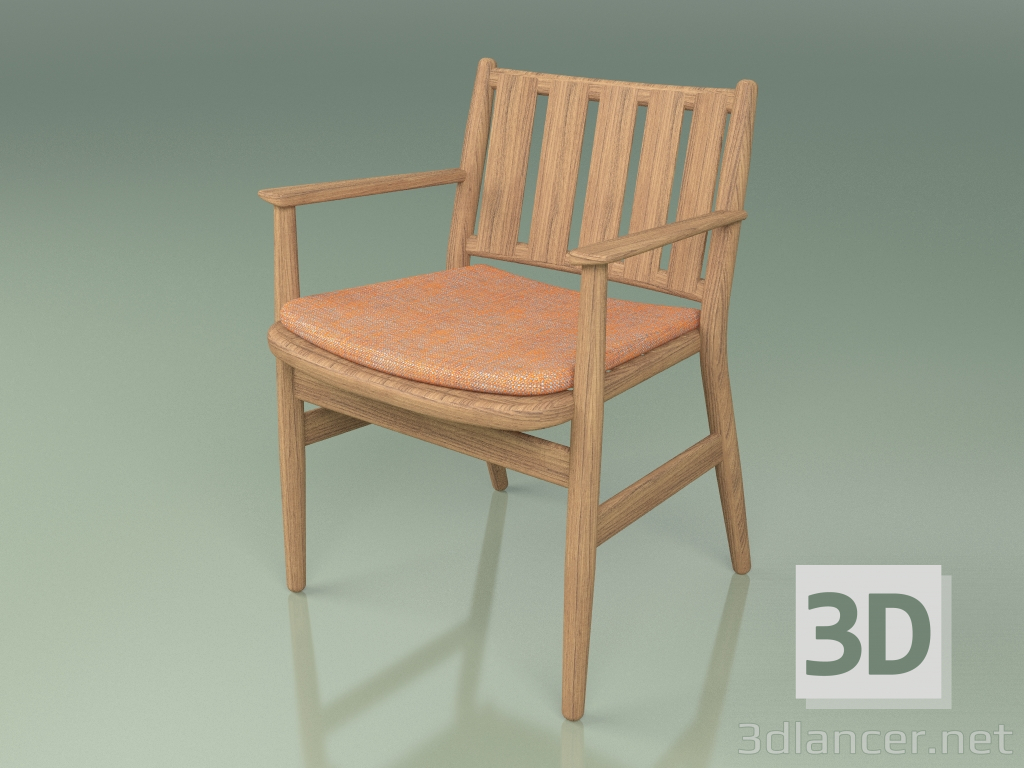 3d model Armchair with cushion 001 - preview