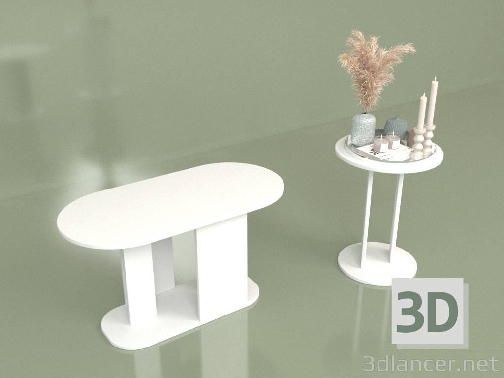 3d model Set of coffee tables (10451) - preview