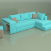 3D Modell Ecksofa Marseille (türkis) - Vorschau