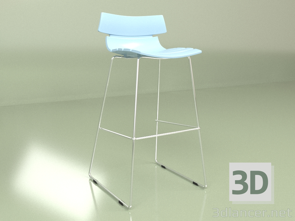 3d model Bar stool Techno (blue) - preview