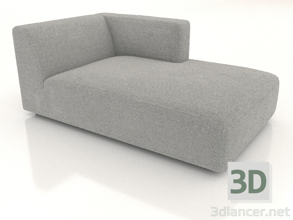 3D modeli Sağda kolçaklı uzanma koltuğu (L) 83x165 - önizleme