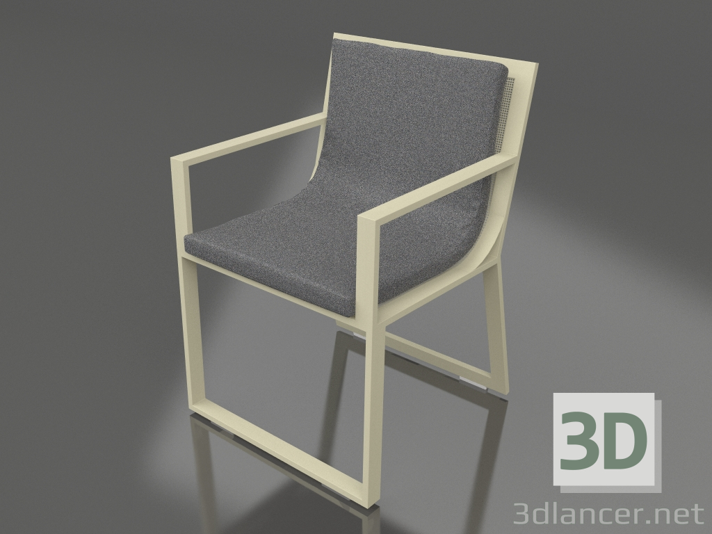 modèle 3D Chaise de salle à manger (Or) - preview