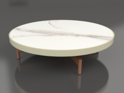 Table basse ronde Ø90x22 (Or, DEKTON Aura)