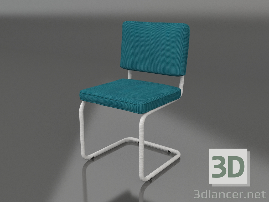 3d model Chair Ridge Rib Brushed (Blue) - preview