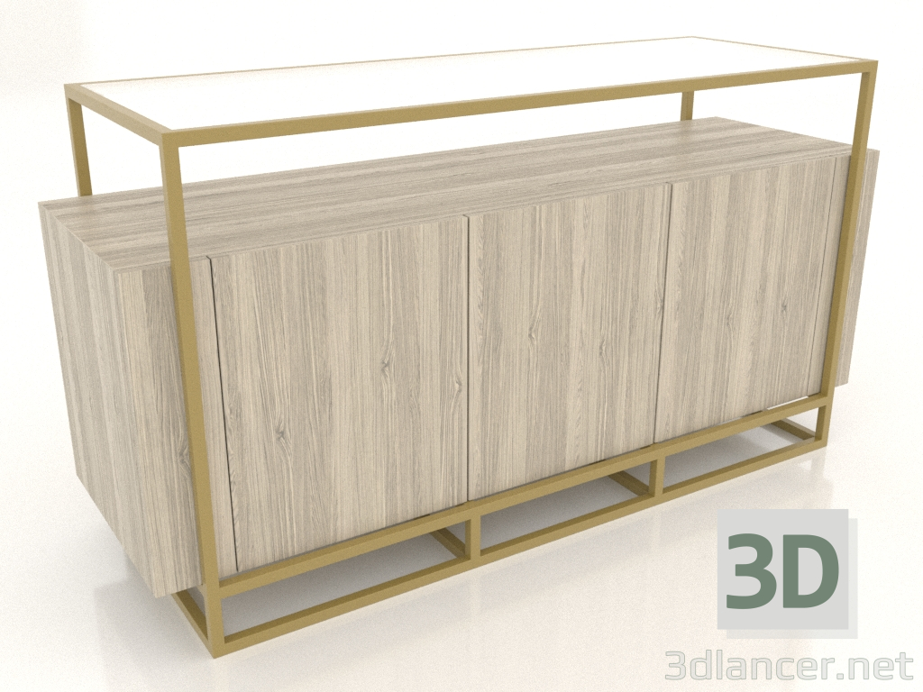 3d model Chest of drawers (lightened oak) - preview