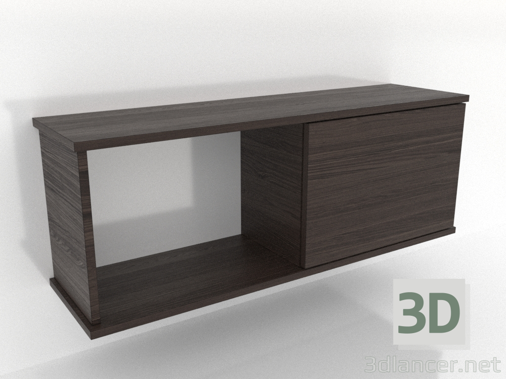 Modelo 3d Prateleira suspensa SHELF (com 1 seção aberta à esquerda) 1000 mm (nogueira de freixo) - preview Modelo 3d Prateleira suspensa SHELF (com 1 seção aberta à esquerda) 1000 mm (nogueira de freixo) - preview