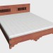 3d model Cama doble 180x220 - vista previa