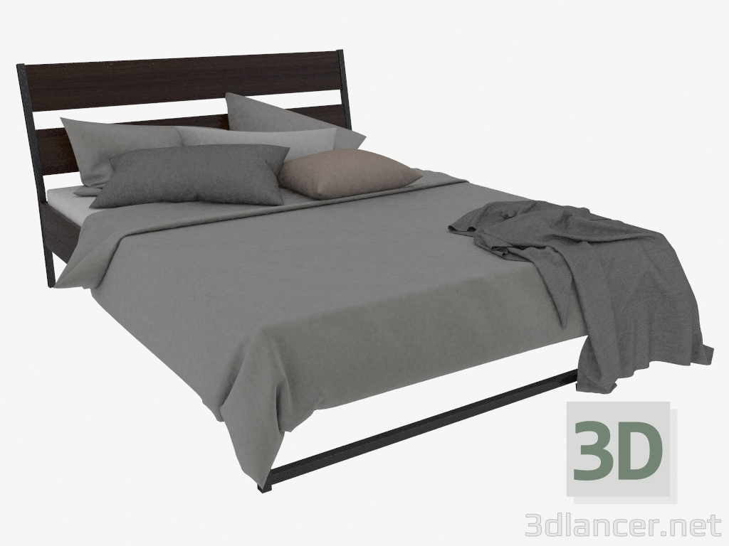 3D Modell Doppelbett Trisil mit Bettwäsche Gasp (218х165) - Vorschau