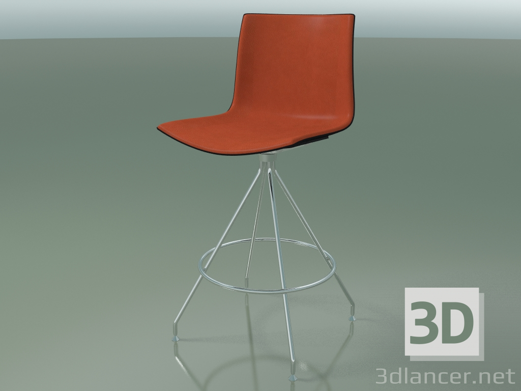 3d model Taburete de bar 0498 (con moldura frontal, polipropileno PO00109) - vista previa