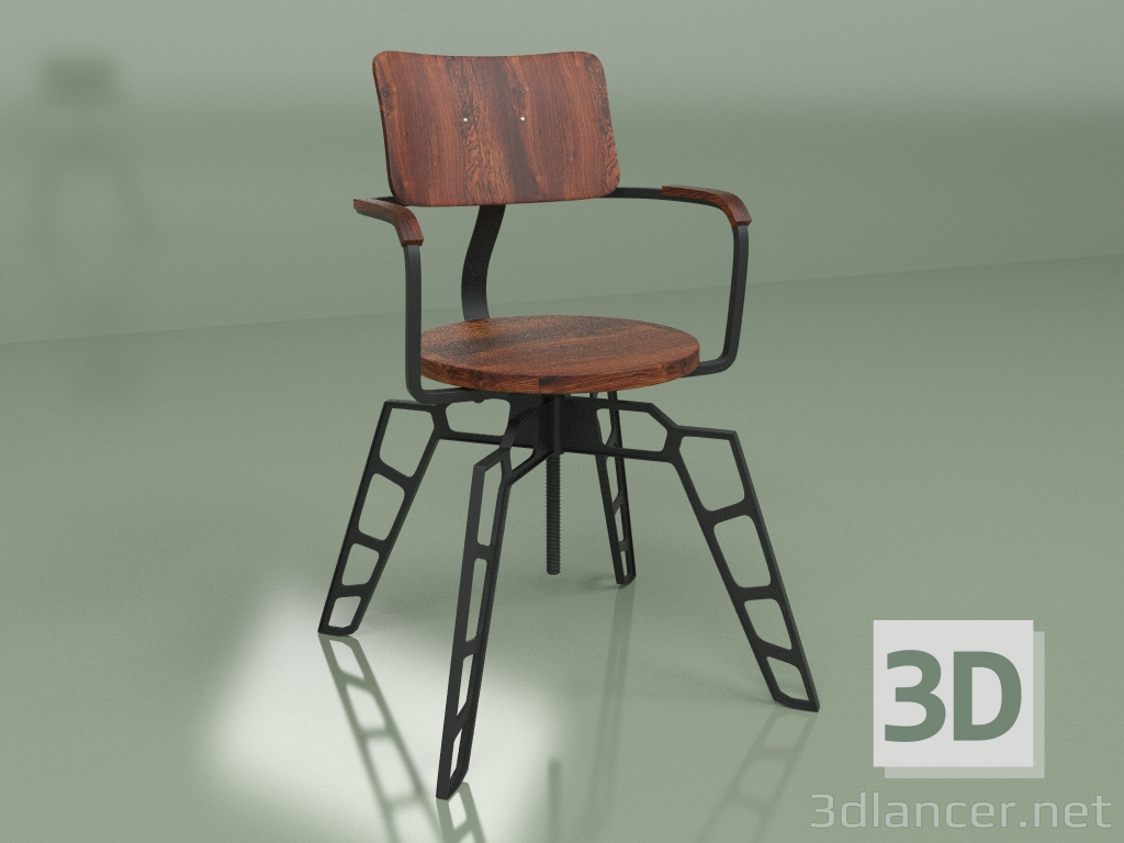 3d model Silla Bos (negra) - vista previa