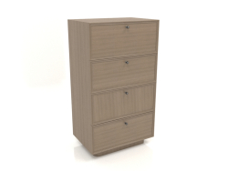 Chest of drawers TM 15 (604x400x1074, wood grey)