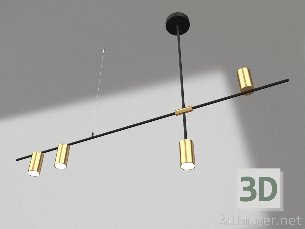 3d model Chandelier Riya black, bronze (07621-4.20) - preview