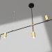 3d model Chandelier Riya black, bronze (07621-4.20) - preview