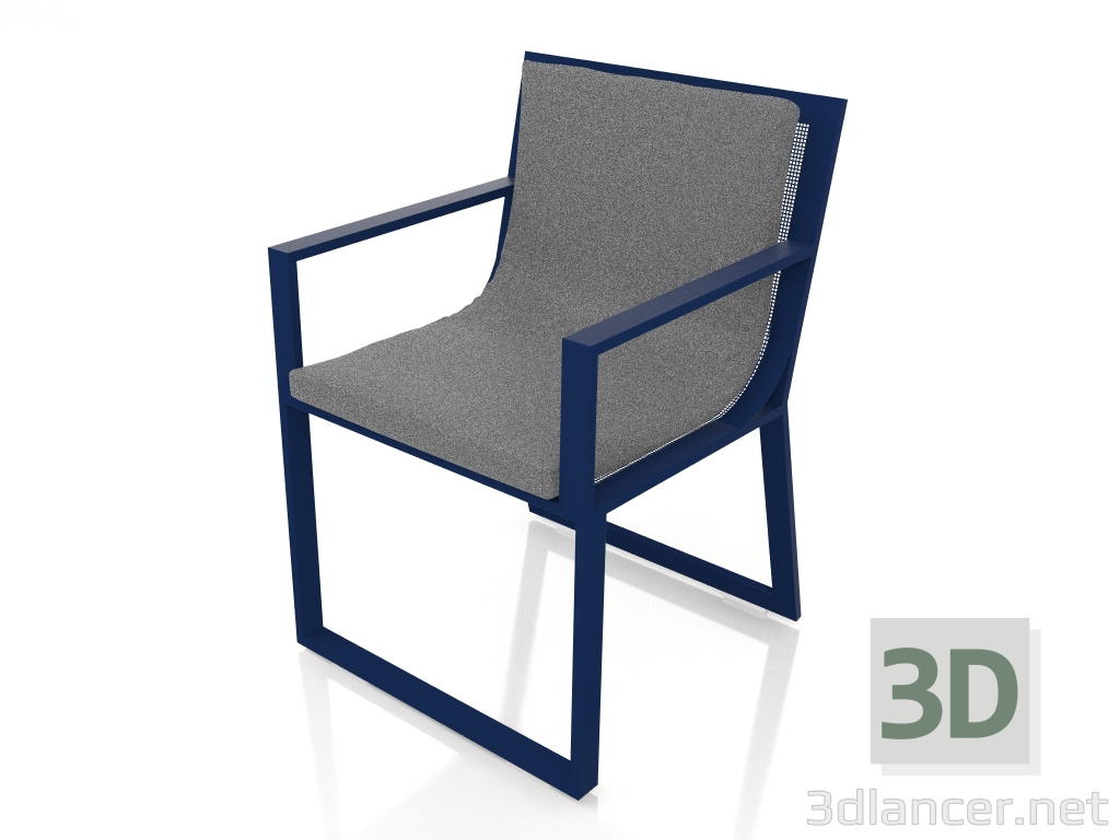 modello 3D Sedia da pranzo (Blu notte) - anteprima