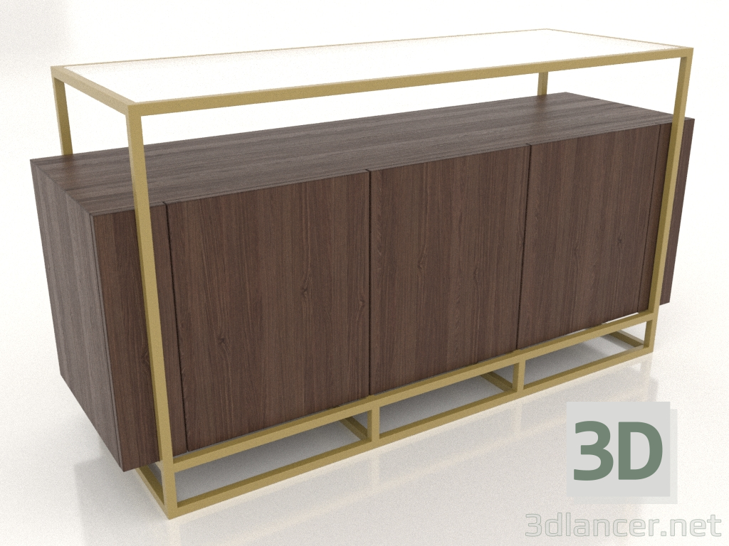 modèle 3D Commode (noyer foncé) - preview