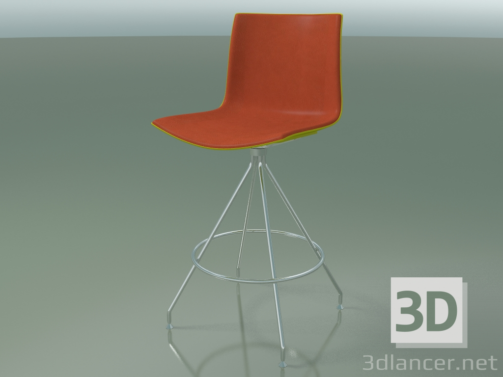 3d model Taburete de bar 0498 (con moldura frontal, polipropileno PO00118) - vista previa