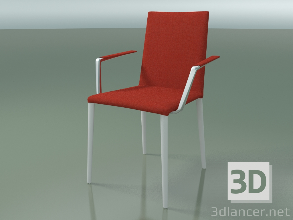 modello 3D Sedia 1708BR (H 85-86 cm, con braccioli, con rivestimento in tessuto, V12) - anteprima