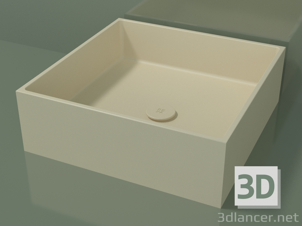 3d model Lavabo sobre encimera (01UN21301, Bone C39, L 48, P 48, H 16 cm) - vista previa