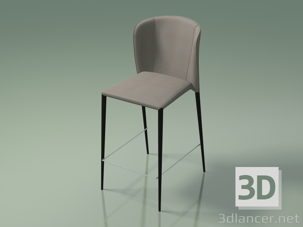 modello 3D Sedia da mezzo bar Arthur (110138, grigio cenere) - anteprima