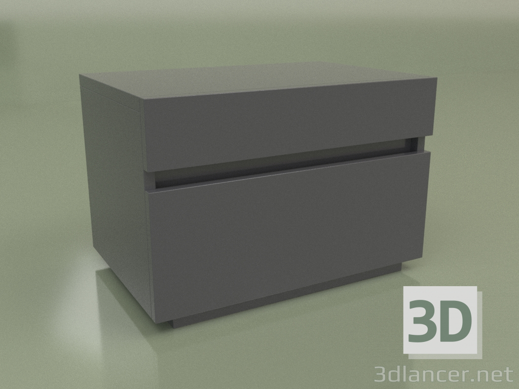 modello 3D Comodino Mn 200 (Antracite) - anteprima