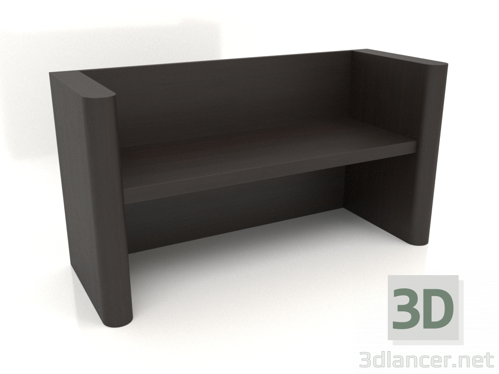 modello 3D Panca VK 07 (1400x524x750, legno marrone scuro) - anteprima