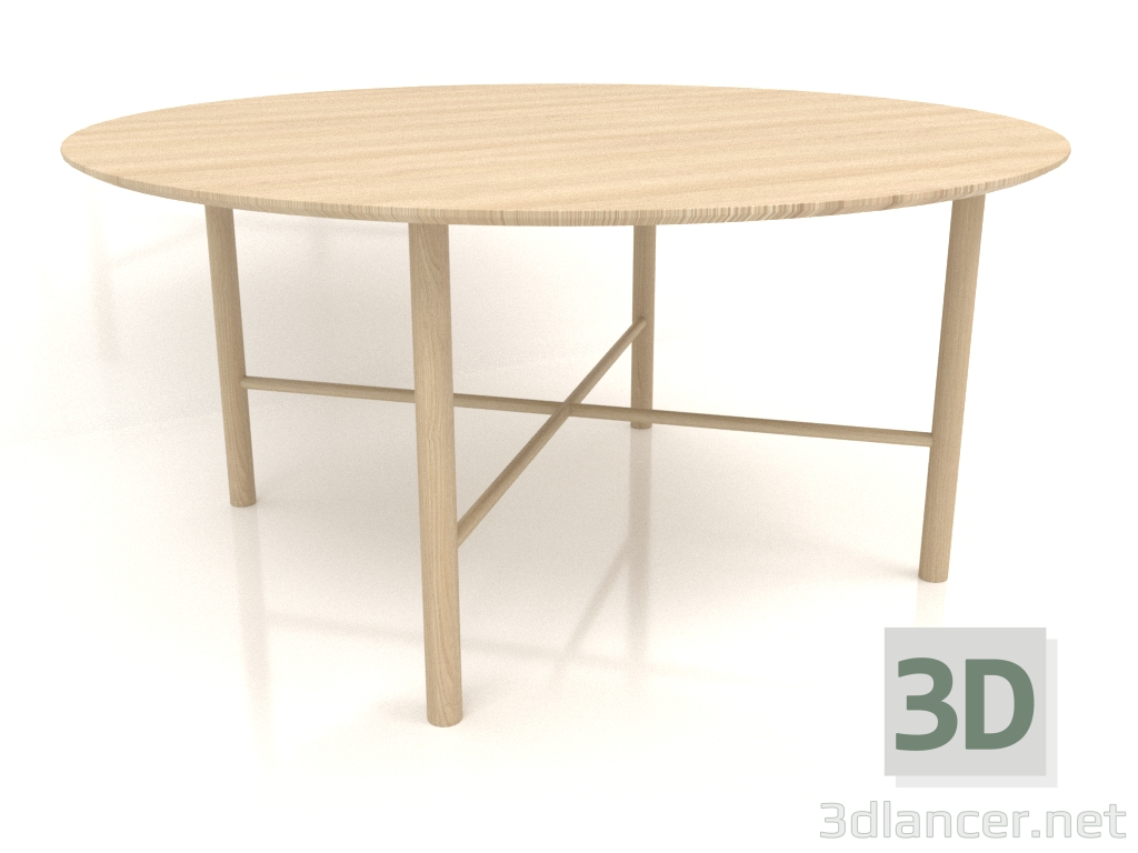 3D Modell Esstisch DT 02 (Option 2) (D=1600x750, Holz weiß) - Vorschau