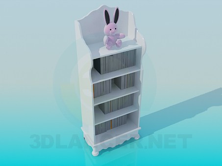 Modelo 3d Estante de livros infantis - preview