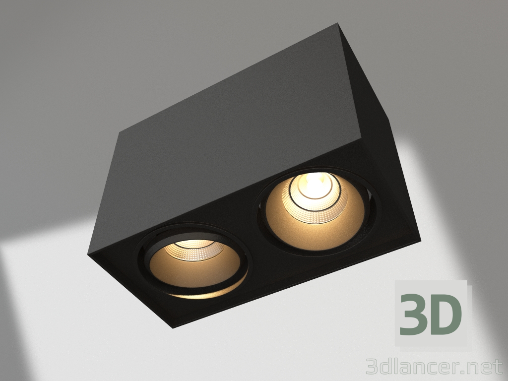 3D Modell Lampe SP-CUBUS-S100x200-2x11W (schwarz) - Vorschau