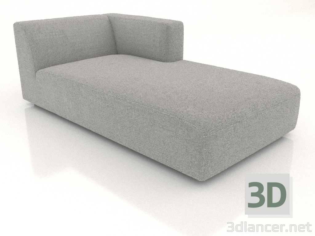 3d model Chaise longue (L) 83x195 con reposabrazos a la derecha - vista previa