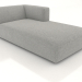 3d model Chaise longue (L) 83x195 con reposabrazos a la derecha - vista previa