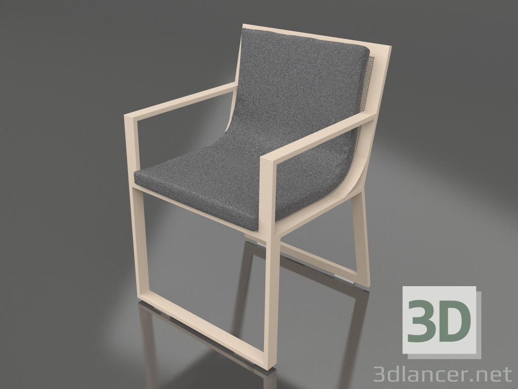 modello 3D Sedia da pranzo (Sabbia) - anteprima