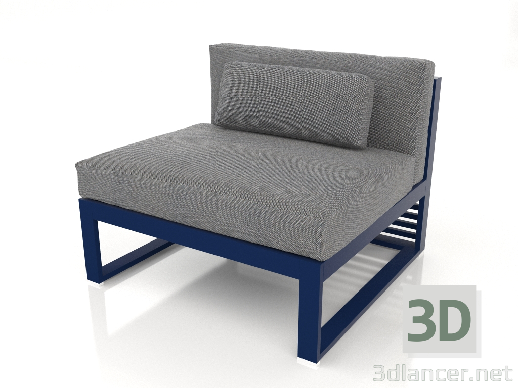 3d model Modular sofa, section 3 (Night blue) - preview