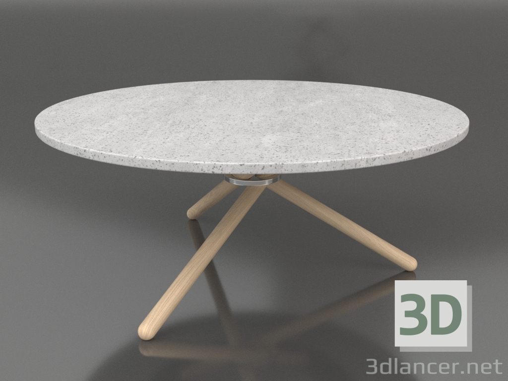 3d модель Стол кофейный Bertha (Light Concrete, Light Oak) – превью