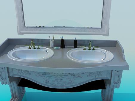 modèle 3D Lavabo antique - preview