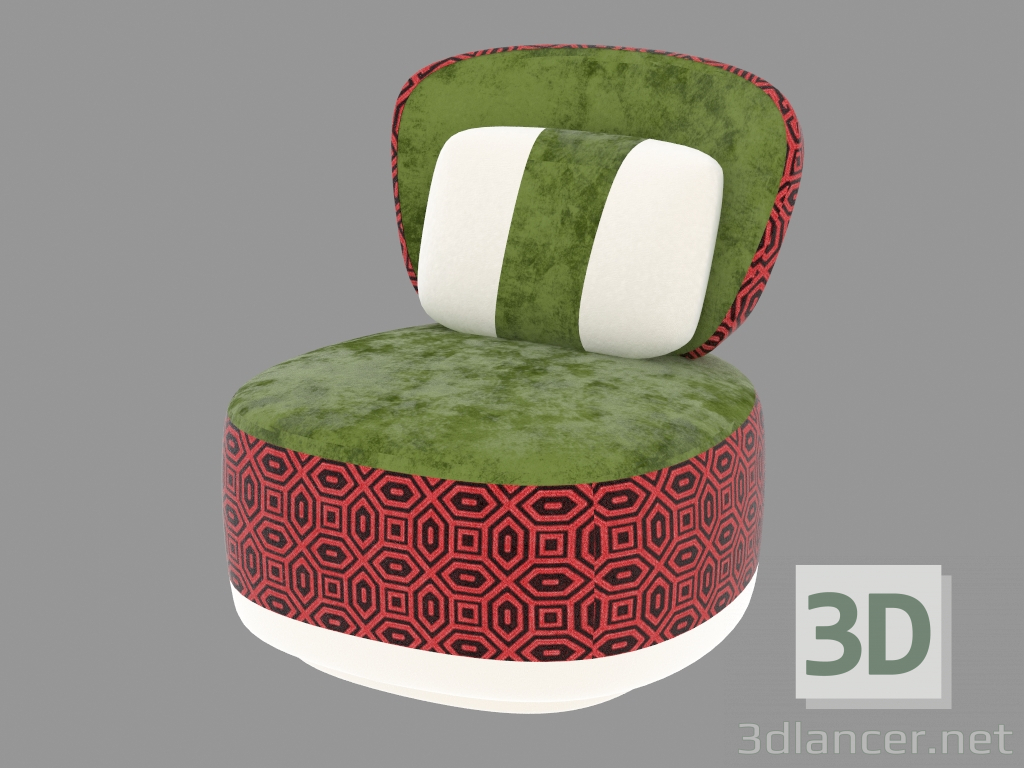 3d model Silla redonda - vista previa