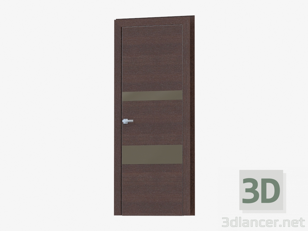 3d model Puerta de interroom (45.31 bronza plata) - vista previa