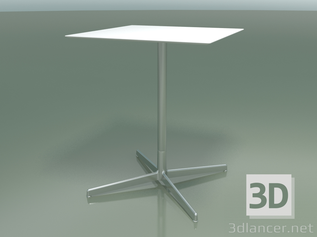 3D Modell Quadratischer Tisch 5548 (H 72,5 - 59 x 59 cm, Weiß, LU1) - Vorschau