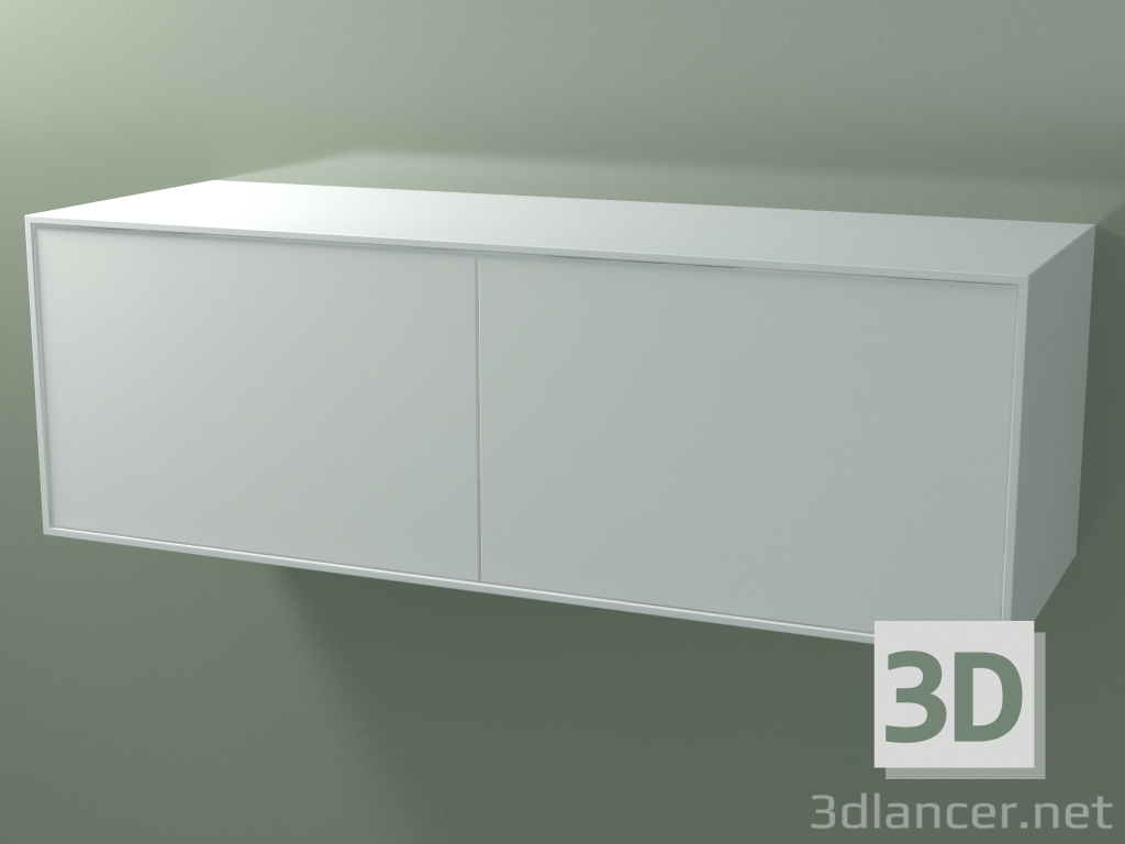 3d model Caja doble (8AUFBВ03, Glacier White C01, HPL P01, L 144, P 50, H 48 cm) - vista previa