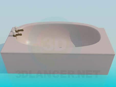 3d model Beige bath - preview