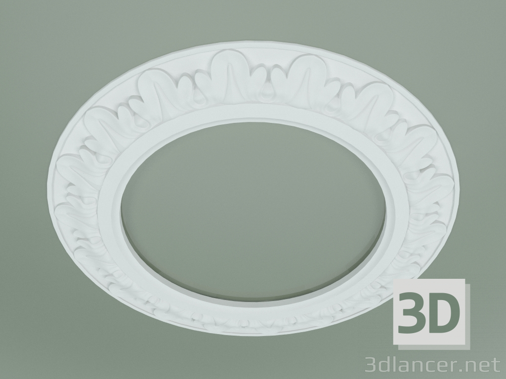 Modelo 3d Roseta com ornamento RW020 - preview