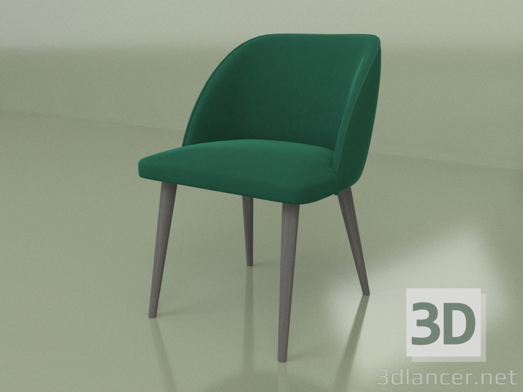 3d model Silla Teo (patas Negras) - vista previa