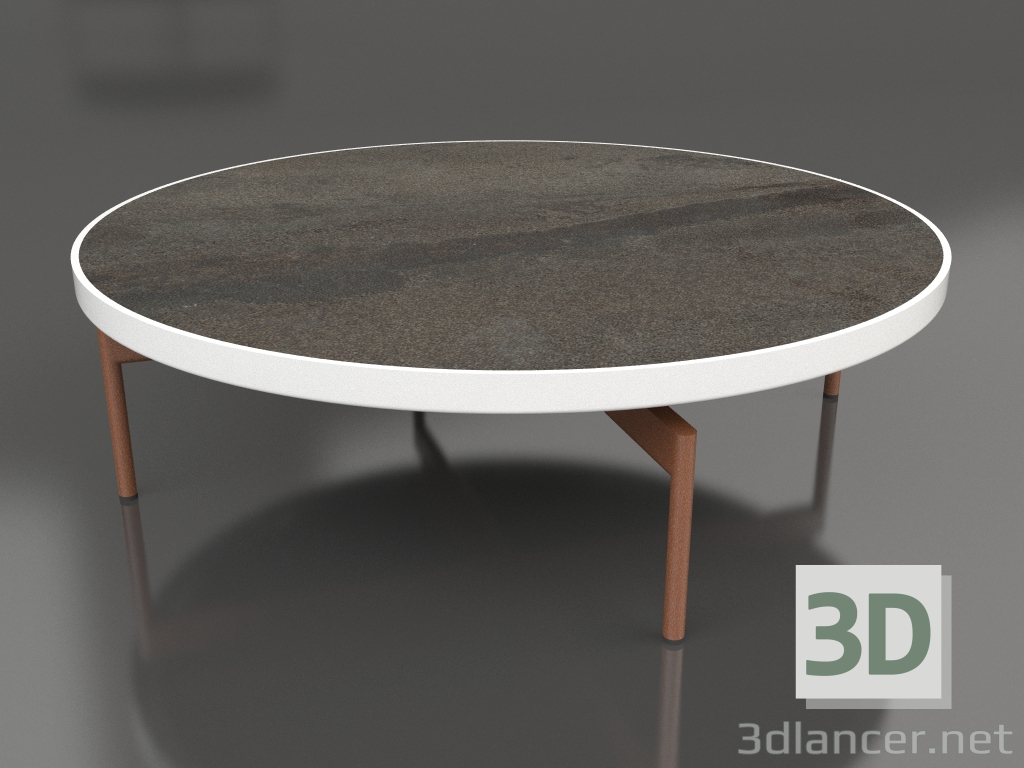 3D Modell Runder Couchtisch Ø120 (Weiß, DEKTON Radium) - Vorschau