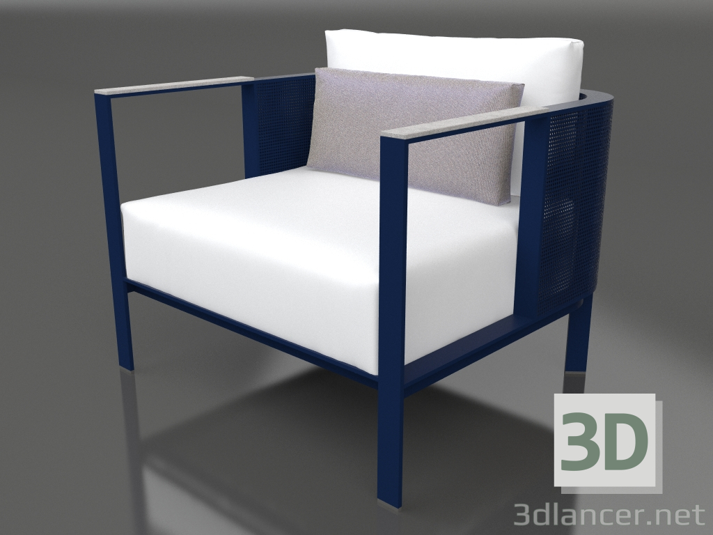 modèle 3D Fauteuil (Bleu nuit) - preview