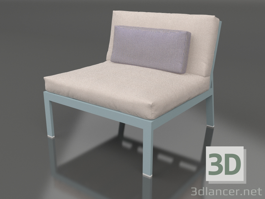 3d model Módulo sofá, sección 3 (Gris azul) - vista previa