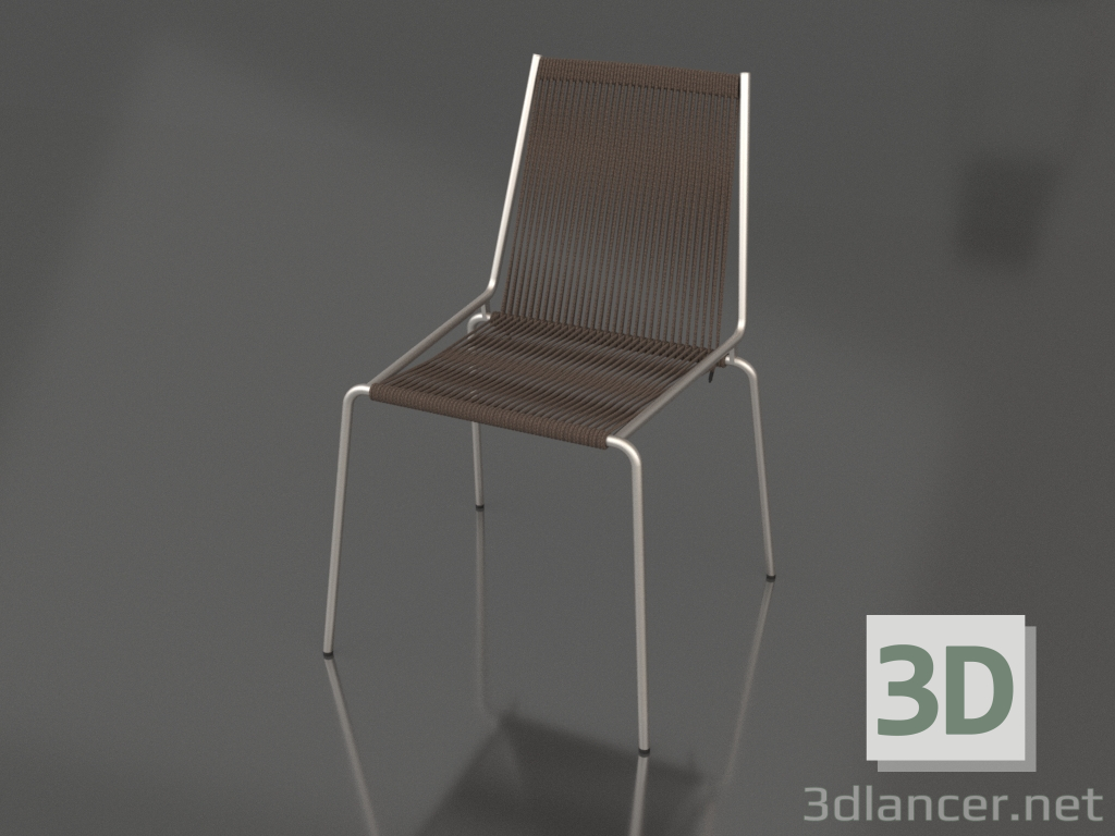 3d model Noel chair (Steel base, Dark Gray Wool Flag Halyard) - preview